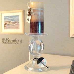 debi Lilly glass globe pillar stand